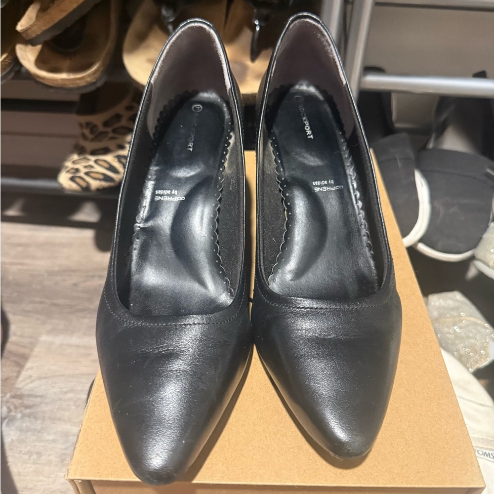 Rockport Classic Black Leather Heels